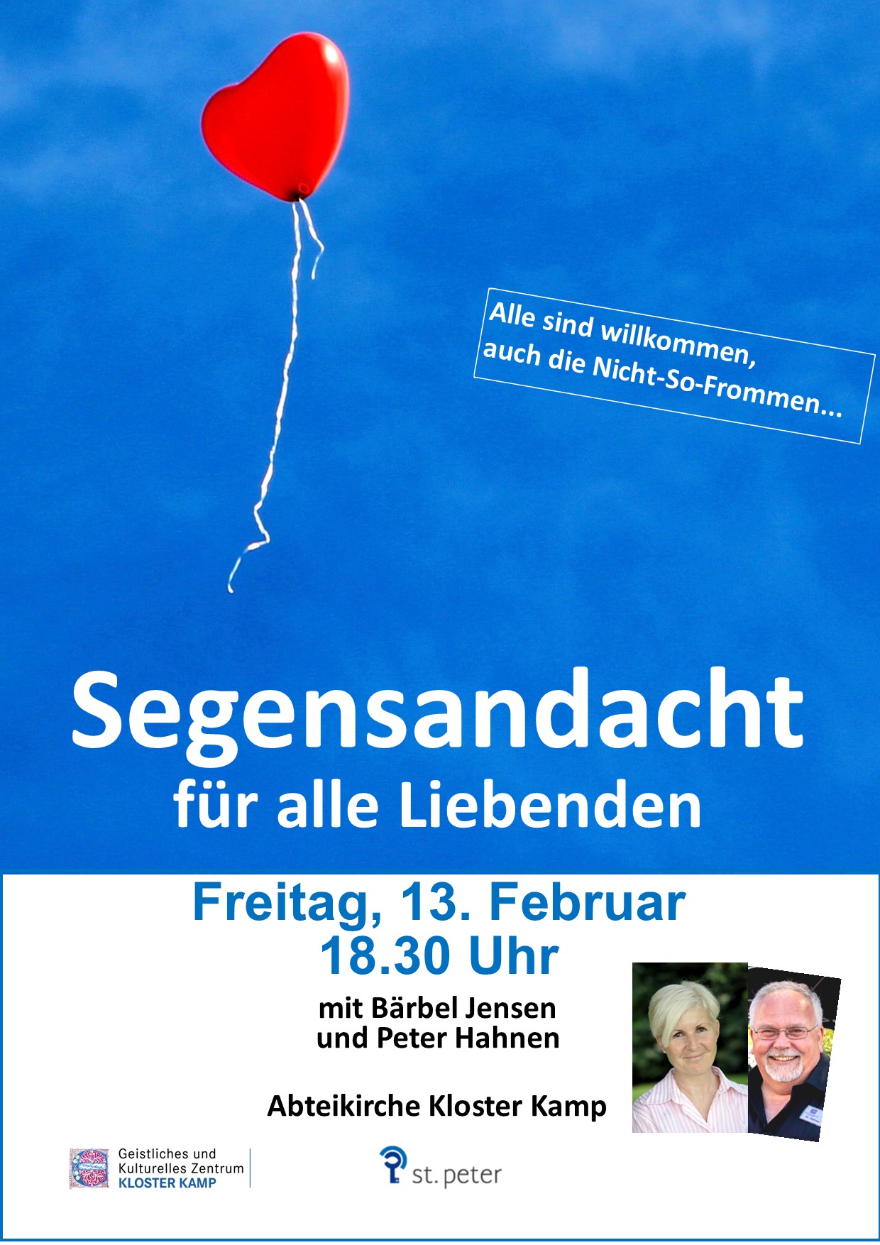 Plakat Segensandacht 02 2026 mit Rahmen