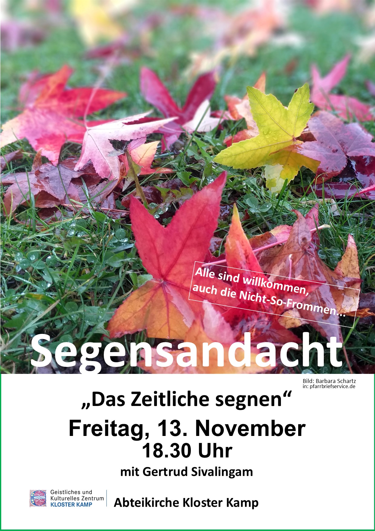 Plakat Segensandacht 11 2026